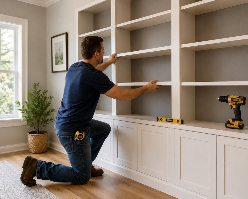 Custom Bookshelves Installation in Charlotte, NC