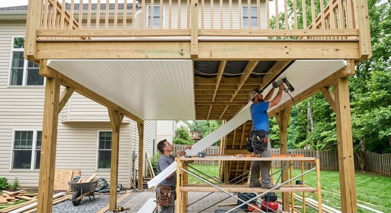 Deck Ceiling Installation in Conroe, TX